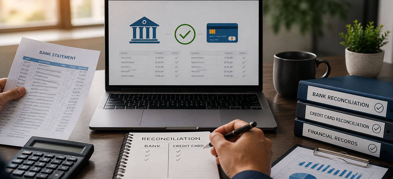 Bank Account and Credit Card Reconciliation Services in USA